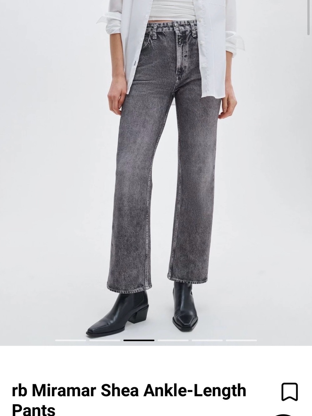 Rag & Bone Grey Miramar Shea Ankle-Length Pants Size 26